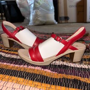 NAOT Bounty Kiss Red Leather Heels